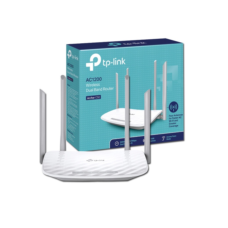 Bộ Phát Wifi  Băng Tần Kếp Tp-Link Archer C50 AC1200 | Hàng Chính Hãng