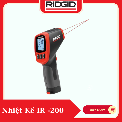 Nhiệt kế hồng ngoại IR-200 RIDGID (36798) Nhanh Chóng Và Chính Xác Chỉ Với Một Nút Bấm Số 1 Tại Mỹ - Hàng Chính Hãng