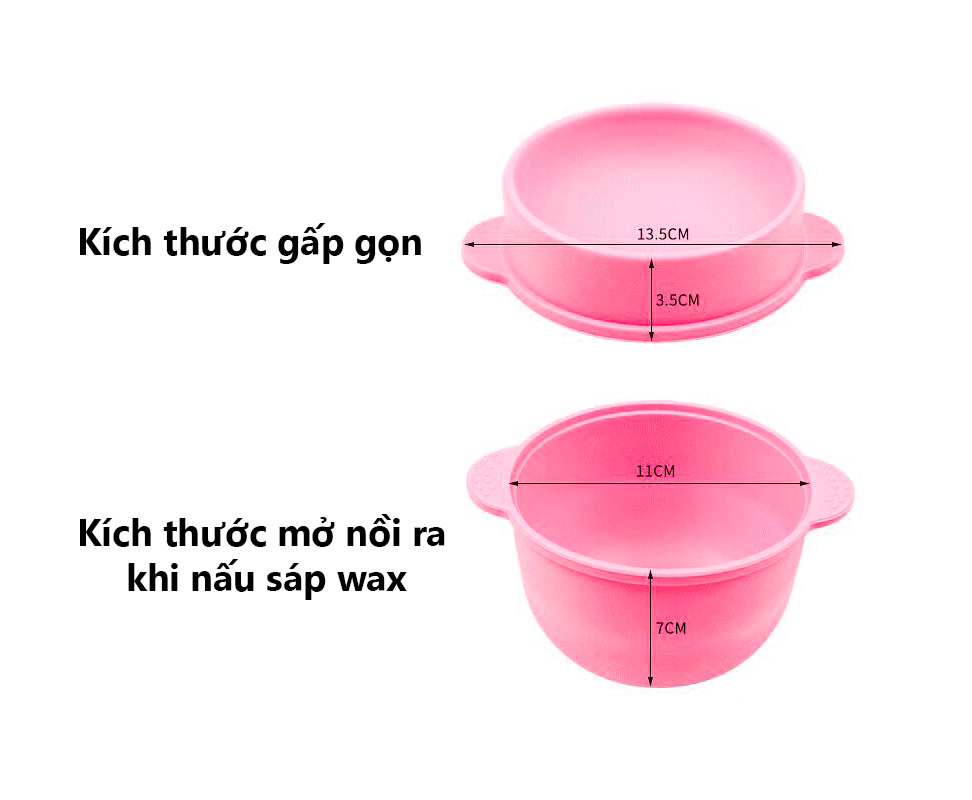 NỒI NẤU SÁP WAX LÔNG CHỐNG DÍNH Chuyên Dụng, Có Thể Gấp Gọn, Tiện lợi, Dễ dàng sử dụng, Wax lông toàn thân an toàn, hiệu quả tại nhà - Giao màu ngẫu nhiên