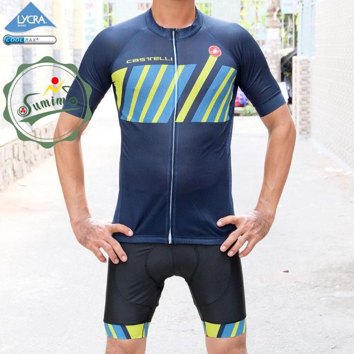 Bộ quần áo đi xe đạp size XL cho Nam - Quần áo LYCRA quần bỉm gel