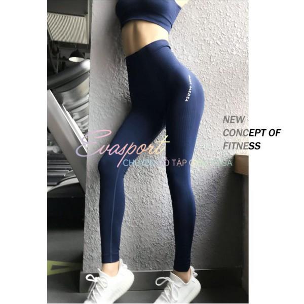 Quần legging cap cao tập gym yoga aerobic nữ AMI MEDEA vải dệt kim co giãn tốt mặc ôm dáng nâng mông tôn vòng 3
