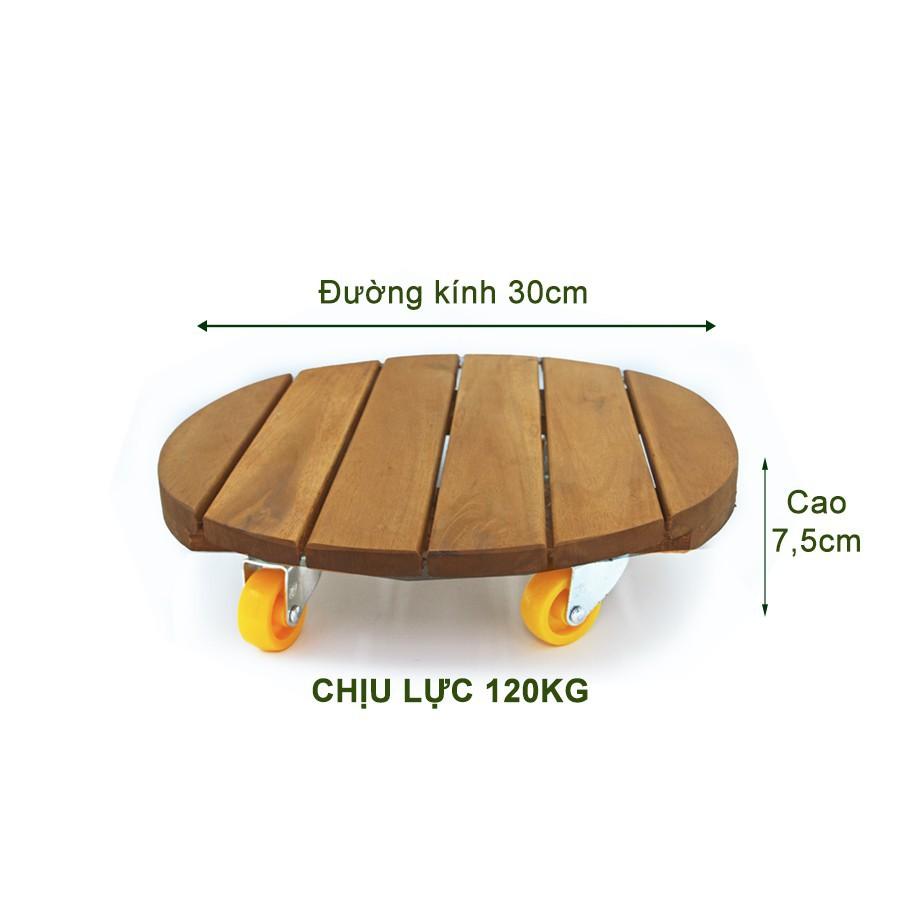 Đế lót chậu cây có bánh xe , chịu lực 120KG- R30cm