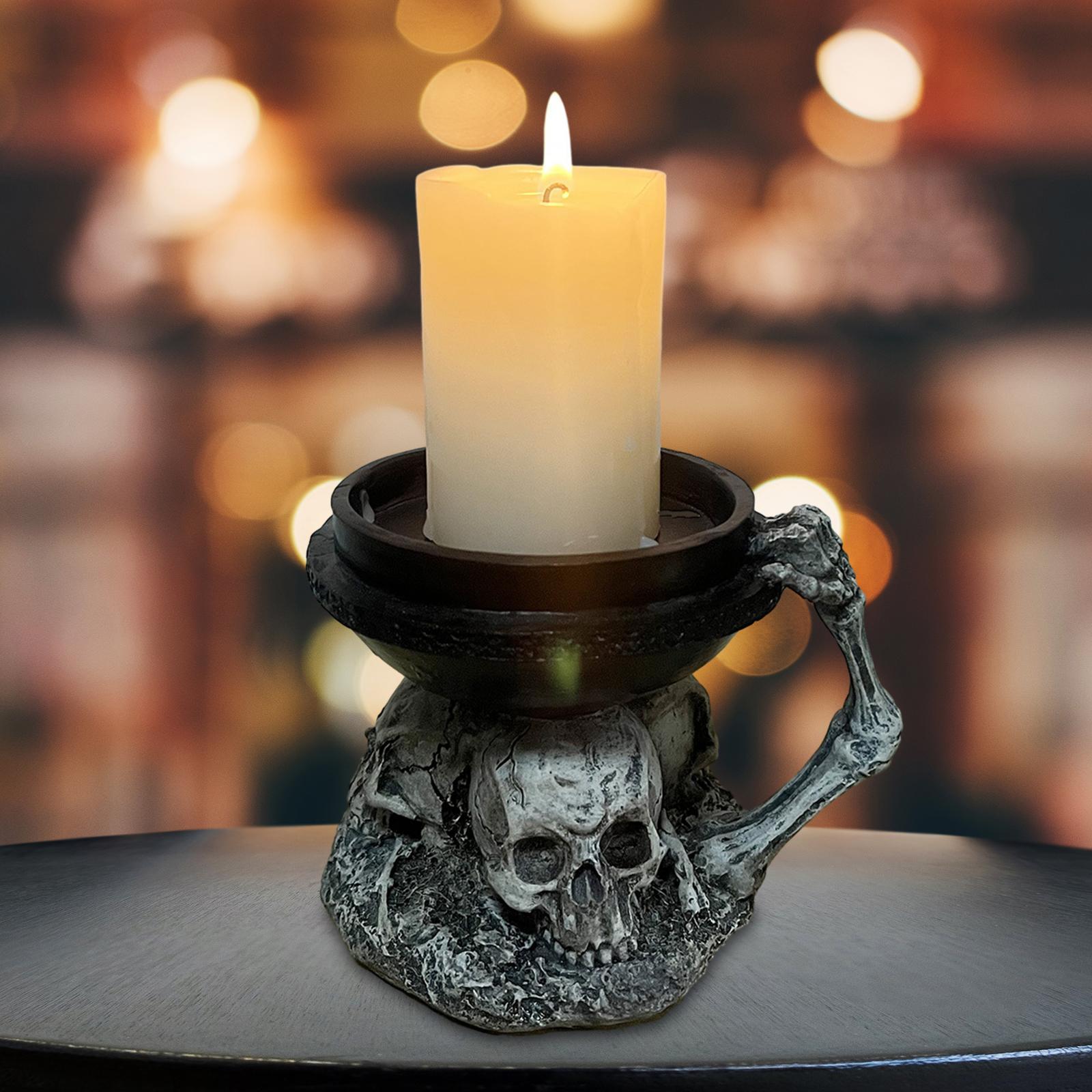Halloween Skull Candle Holder  for Festival Holiday Haunted House