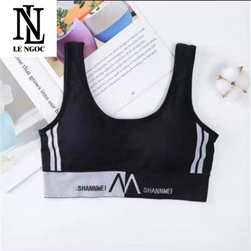 Áo bra, Bra thể thao phối sọc dáng croptop chất thun dệt thấm hút mồ hôi- LN38- Lê Ngọc Fashion