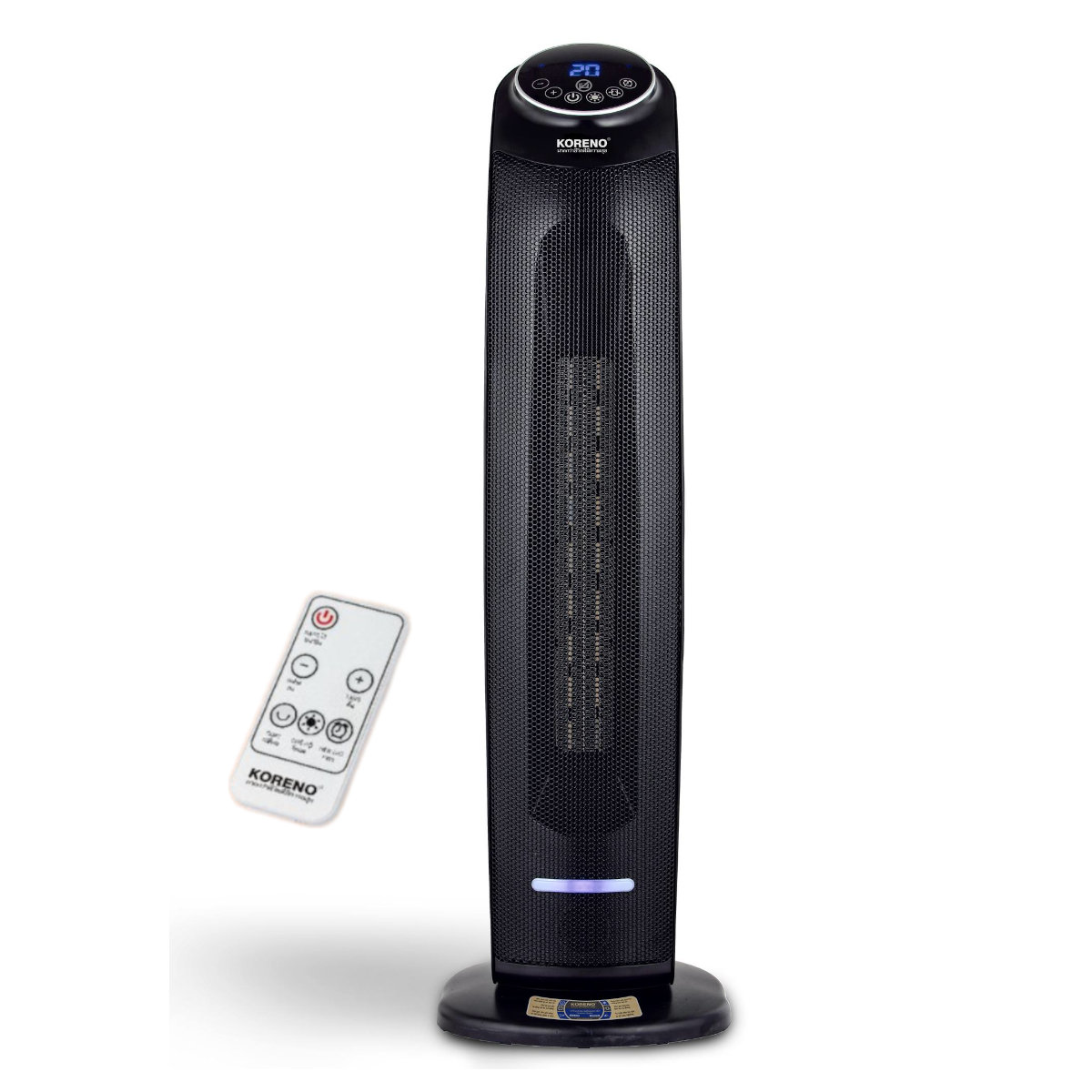 Máy sưởi gốm Ceramic Koreno KN-555 công suất 2200W kèm khiển từ xa - Hàng chính hãng