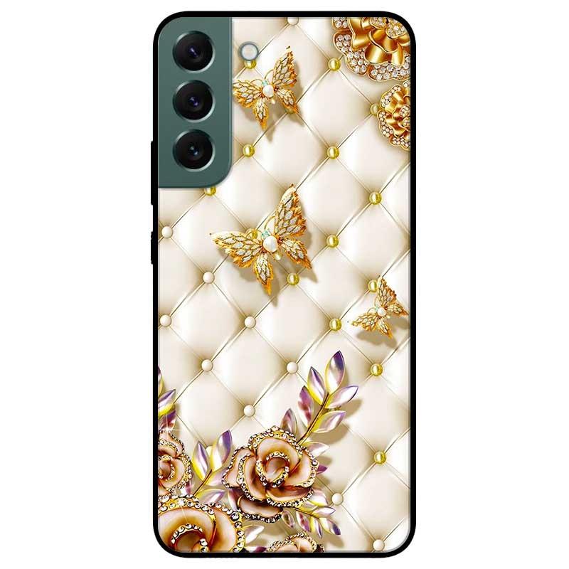 Ốp lưng dành cho Samsung S22 - S22 Plus - S22 Ultra - Bướm Vàng Giả Da