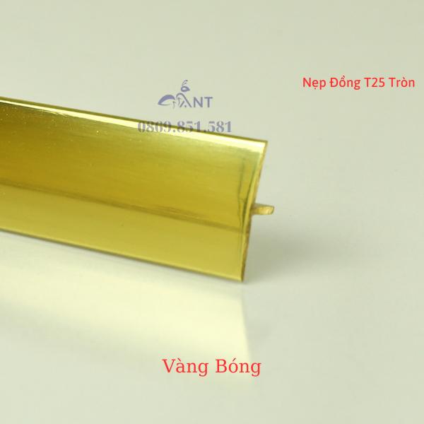 Nẹp Đồng T25 Tròn đủ màu, Nẹp đồng chống trơn, thanh dài 4m HỖ TRỢ CẮT THEO KÍCH THƯỚC