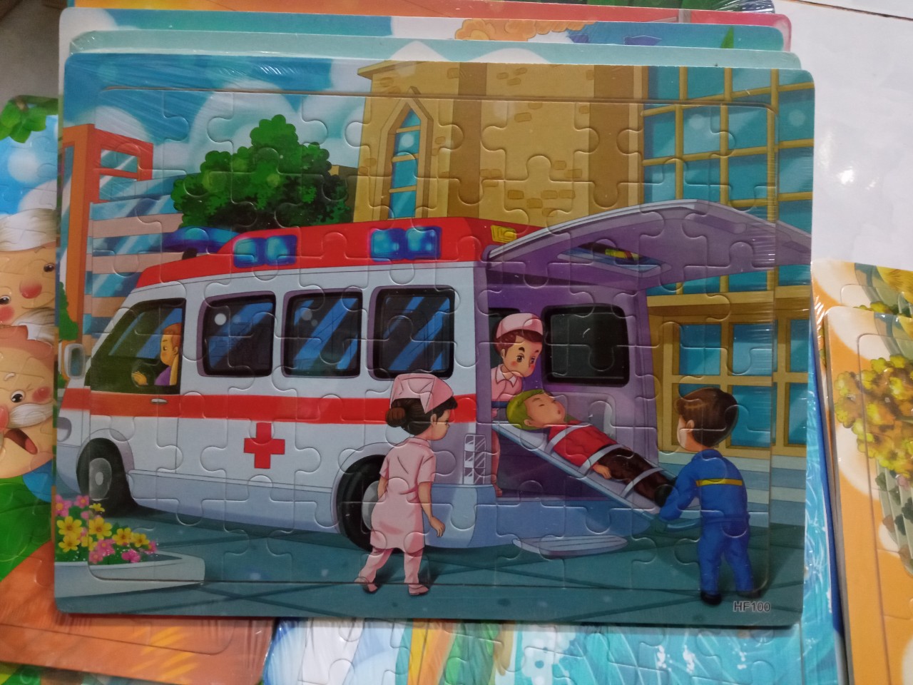 Tranh ghép hình 60 mảnh - Combo 3 tranh gỗ ghép hình cho bé