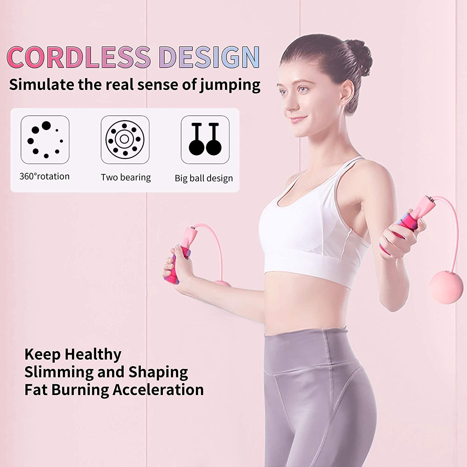 Dây Nhảy Ropeless Tắt Tiếng Dây Nhảy Thể Dục Điều Chỉnh Có Trọng Số Bóng Không Dây Nhảy Dây Cho Nam Nữ Trẻ Em Quyền Anh Đào Tạo