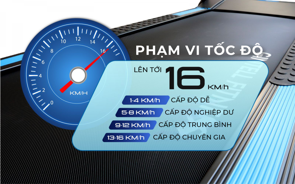 Máy chạy bộ GINTELL SmarTrek Plus | Nâng dốc | Gấp gọn