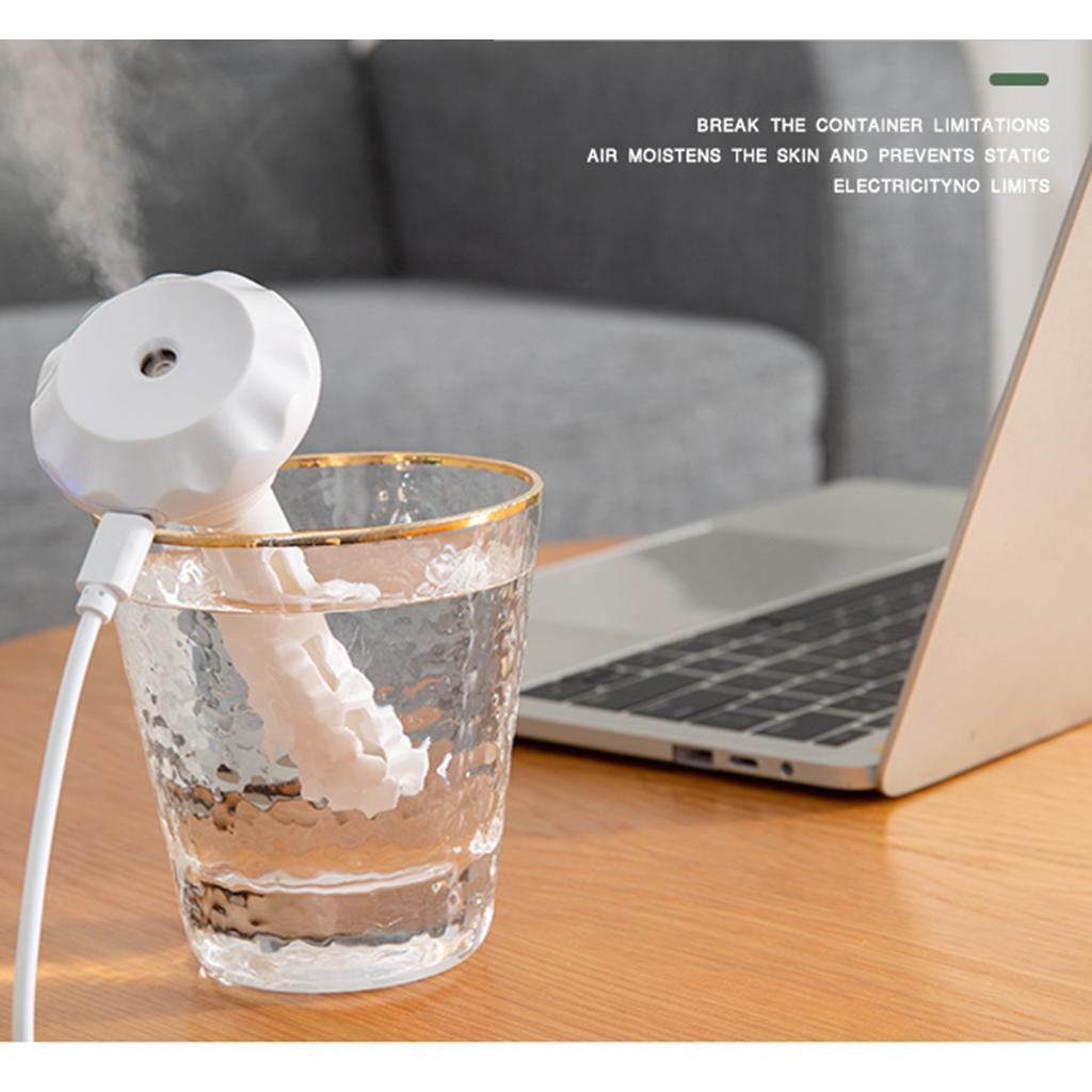 Portable Air Humidifier Bottle Mist Maker Stick LED Light For Home Office