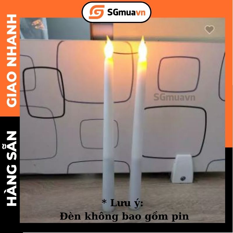 1 Đèn nến điện tử dùng pin size 28cm trang trí nhà cửa sự kiện lãng mạn (đèn không gồm pin)