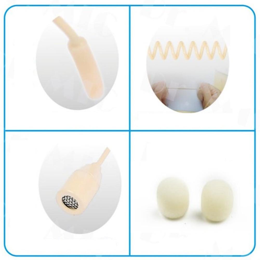 Tai nghe móc tai đơn màu be Mic Micrô đeo đầu Hoạt động rảnh tay Đầu cắm XLR 3,5mm 3 chân 4 chân Có nắp micrô Màu sắc: S Dành cho Shure