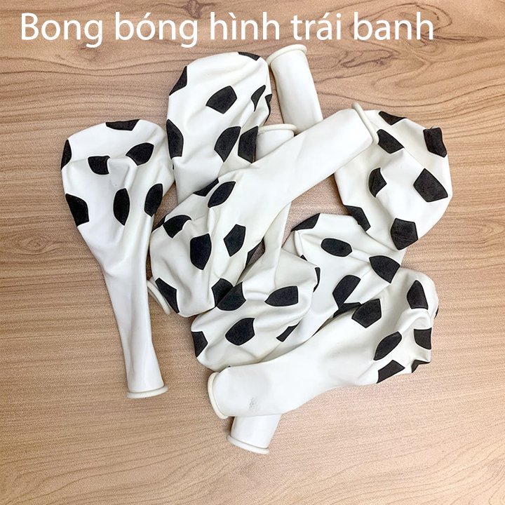 Sét bong bóng trang trí sinh nhật happy birthday bóng đá có kèm bơm tay - Bộ trang trí thôi nôi, đám đầy tháng cho bé