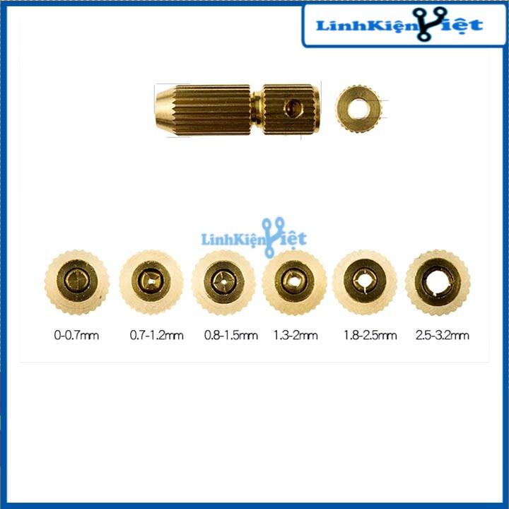 Đầu Kẹp Mũi Khoan 2032 2.5-3.2mm Trục Ø2mm