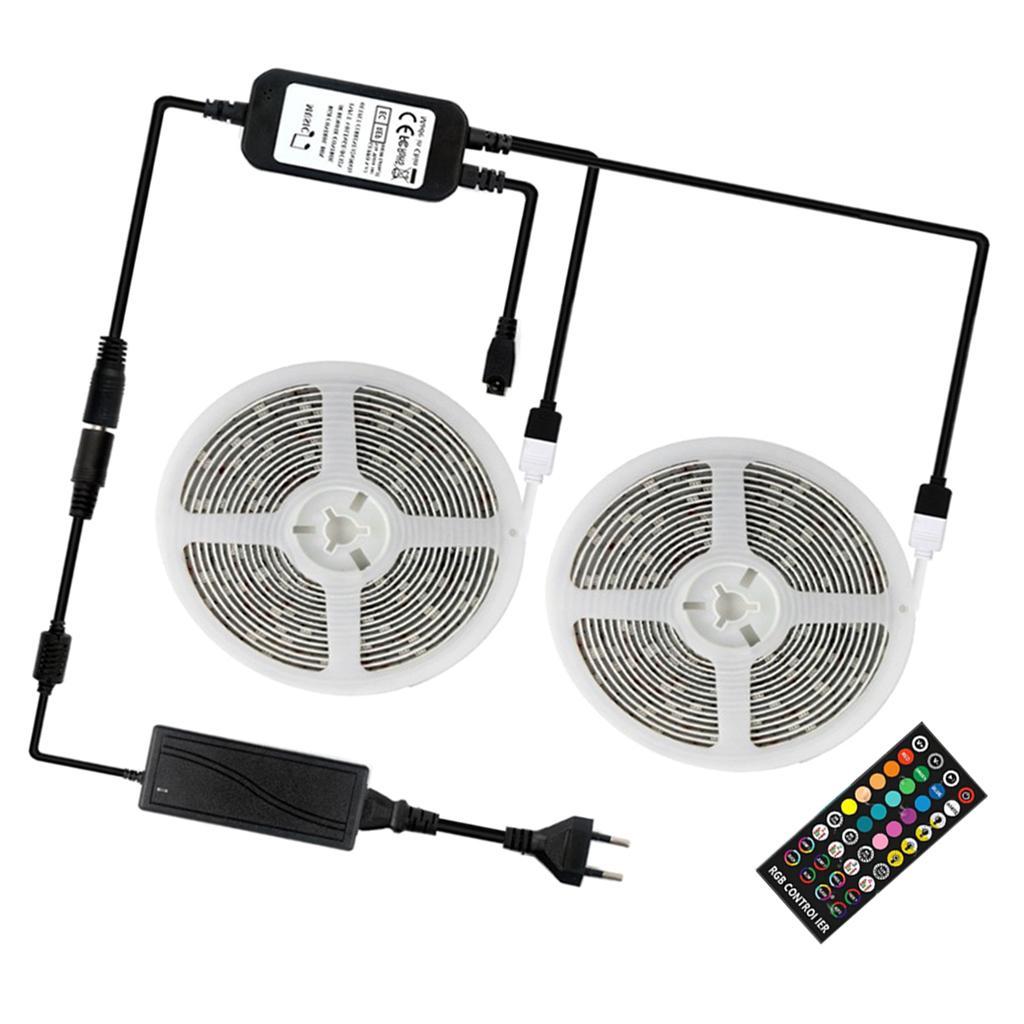 Waterproof 5M SMD RGB 5050 LED  300  + 40 Key Remote  + 12V Power