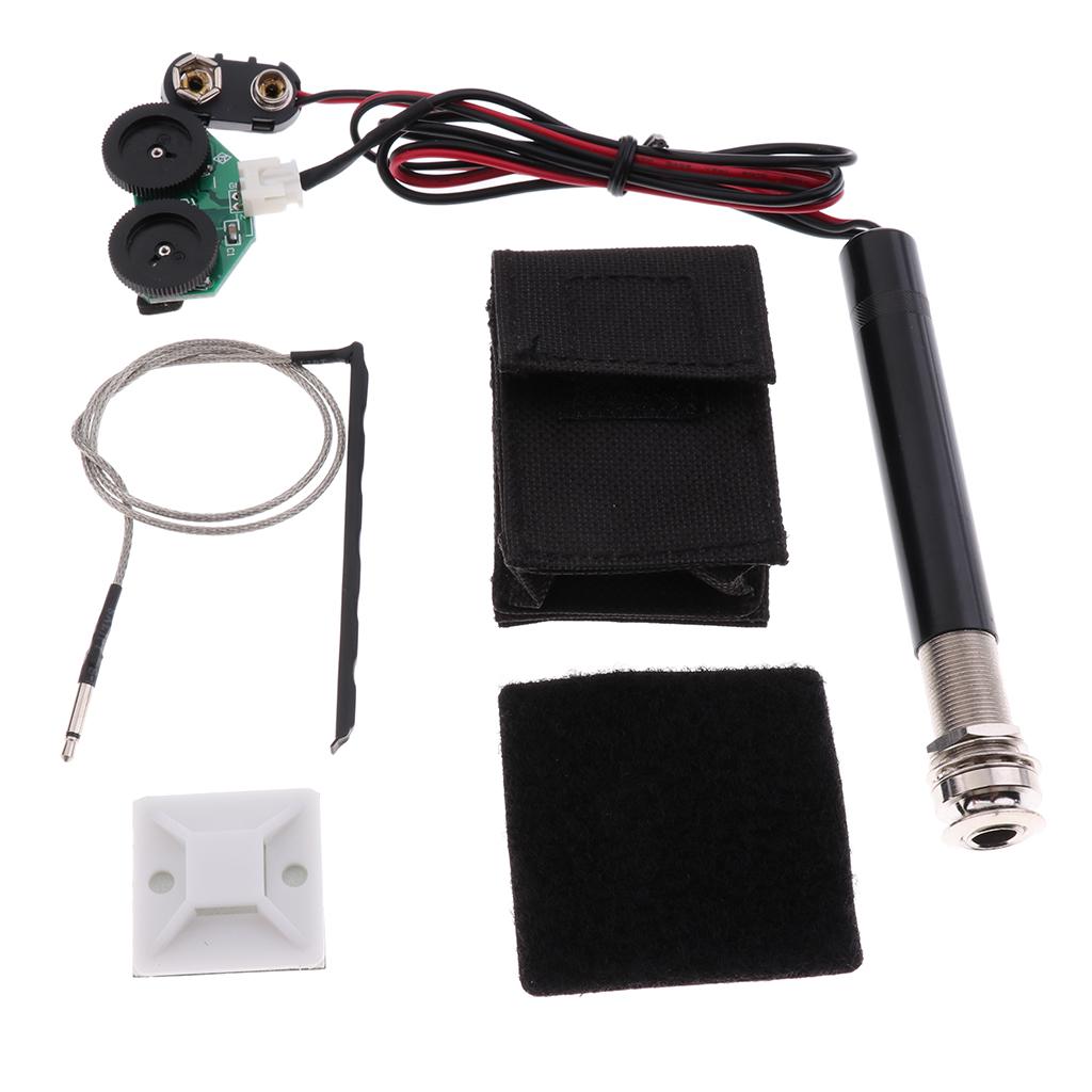 Sunnimix Hoạt Động Endpin Jack Preamp Bán Bộ Cho Đàn Guitar Ukulele Đàn Mandolin