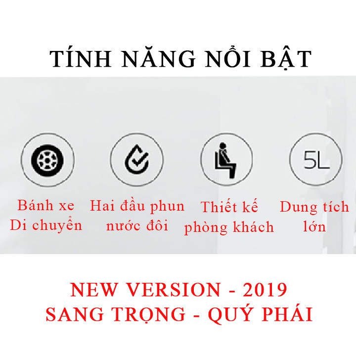 Máy Tạo Ẩm Siêu Âm, Khuếch Tán Tinh Dầu - Di Chuyển Sàn Thế Hệ Mới - Hàng Chính Hãng