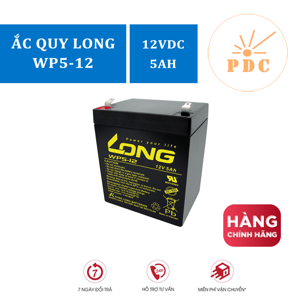 Ắc Quy Long 12V-5Ah WP5-12 - Hàng Chính Hãng