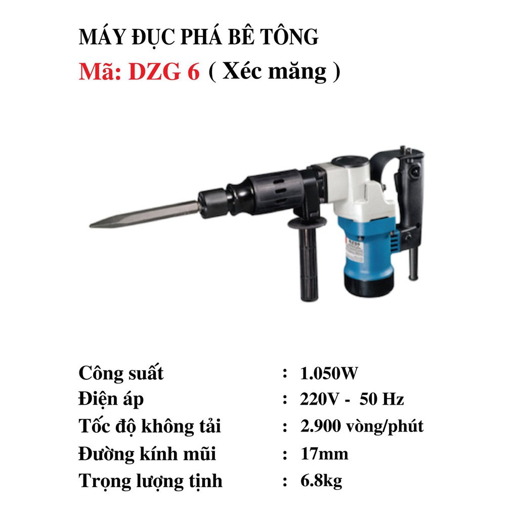 Máy đục bê tông Dongcheng DZG6_Chính Hãng