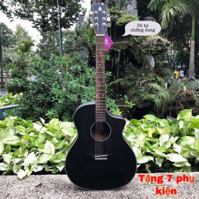 Guitar acoustic tập chơi có ty trống cong