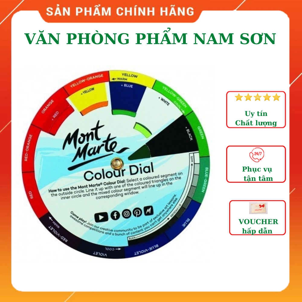 Bảng Hướng dẫn pha màu Mini Mont Marte