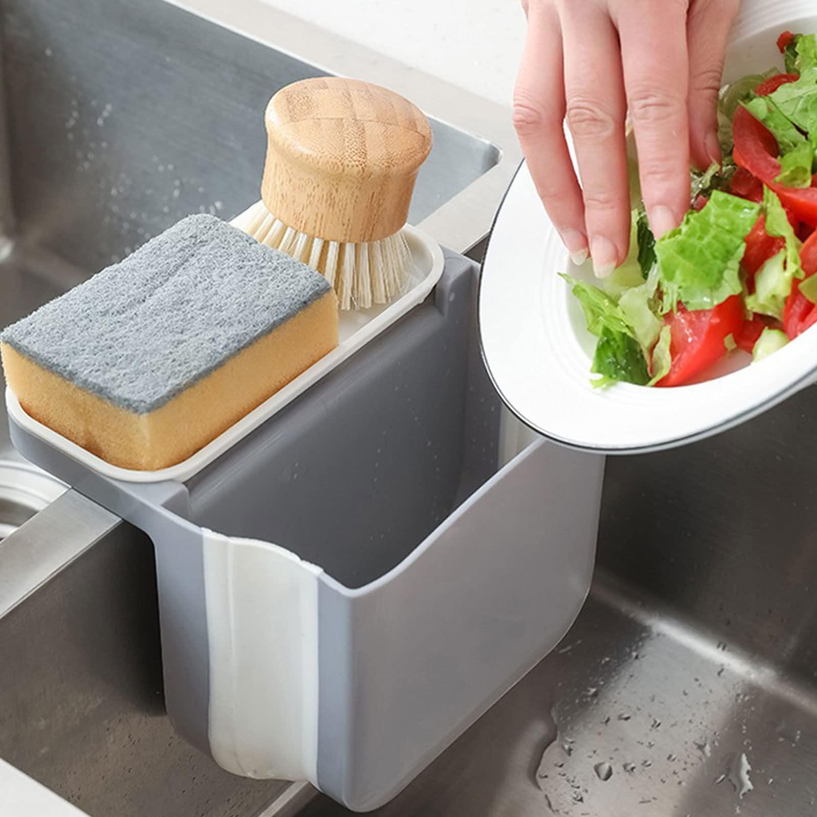 S-Suction, thoát nước rửa đa chức năng, có thể gập lại, bồn rửa, có thể thu vào, giá đỡ bồn rửa treo, kệ thoát nước có thể gập lại