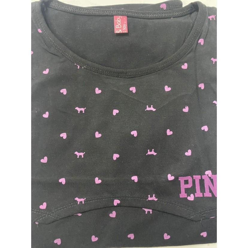 Bộ đồ bầu Pink Quảng Châu Bầu và Sau Sinh Cộc Tay