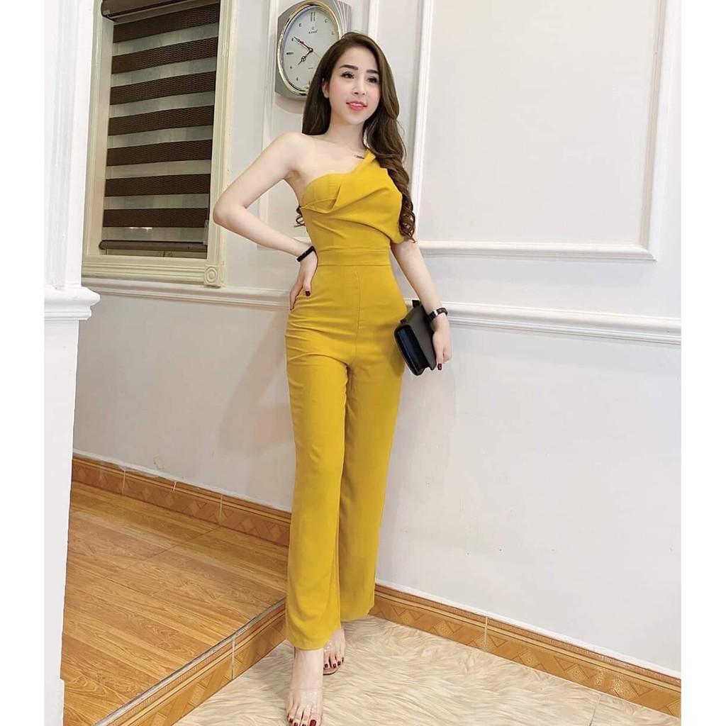 Jum lệch vai xếp ly có mút ngực sang chảnh hết nấc