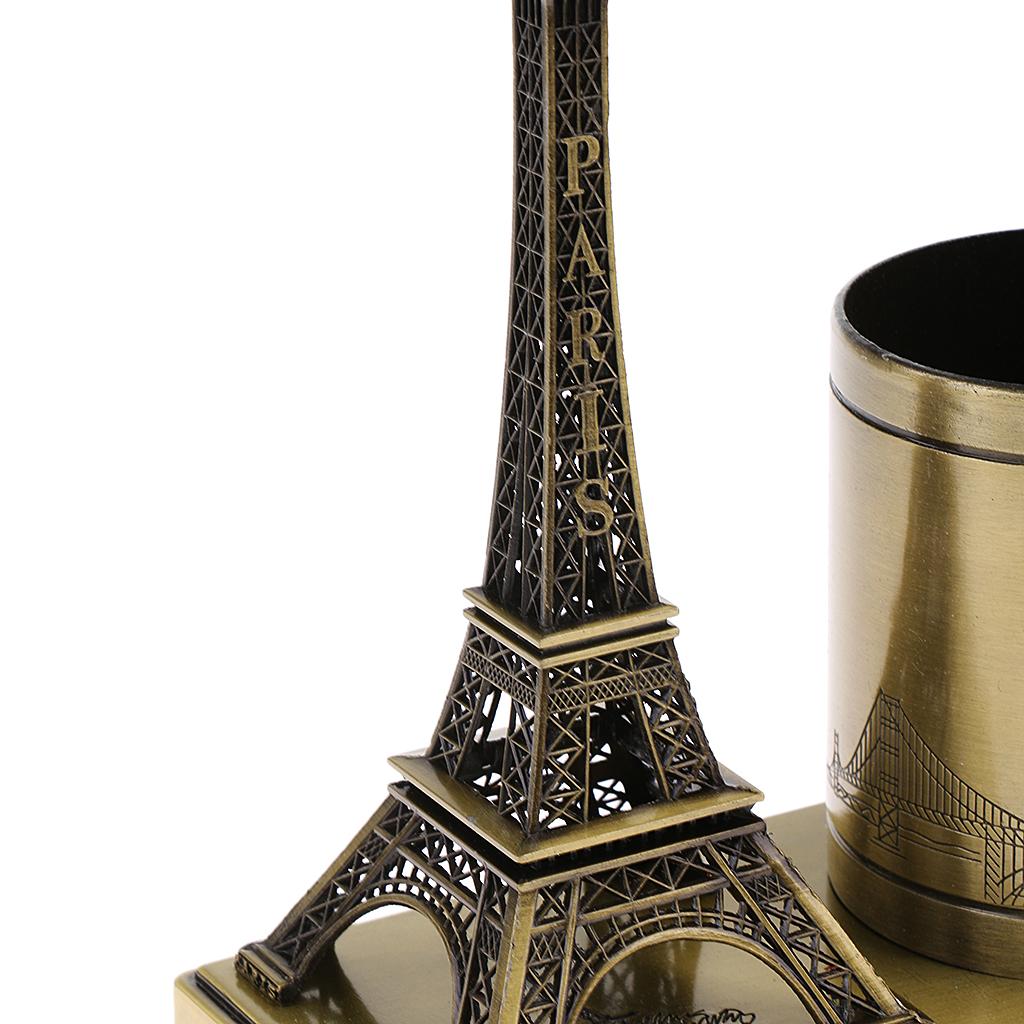 France Eiffel Tower Decor Metal Crafts European Style Gift Desk Pen Holder