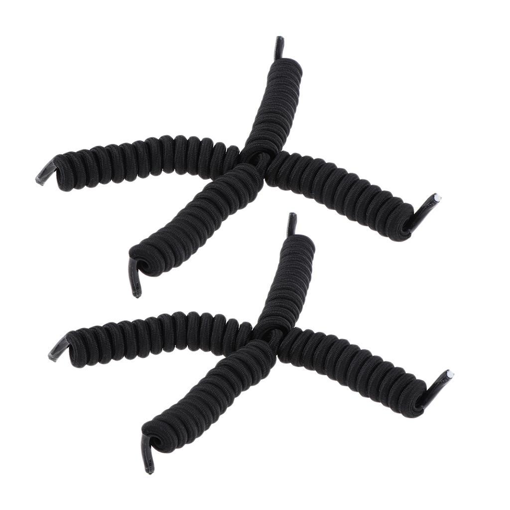 Pack of 4 Elastic No Tie Shoelaces Triathlon Curly Lazy Shoe Laces Strings