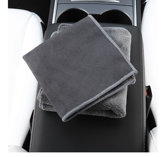 Khăn lau xe ô tô 2 mặt san hô siêu thấm hút và da cừu nhung So Easy RX44, lau sáp đánh bóng xe hơi, khăn đa năng dày