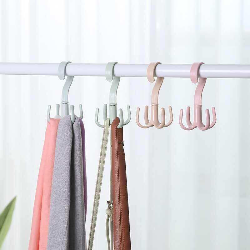 Móc chùm treo túi xách, cà vạt 4 nhánh tiện dụng