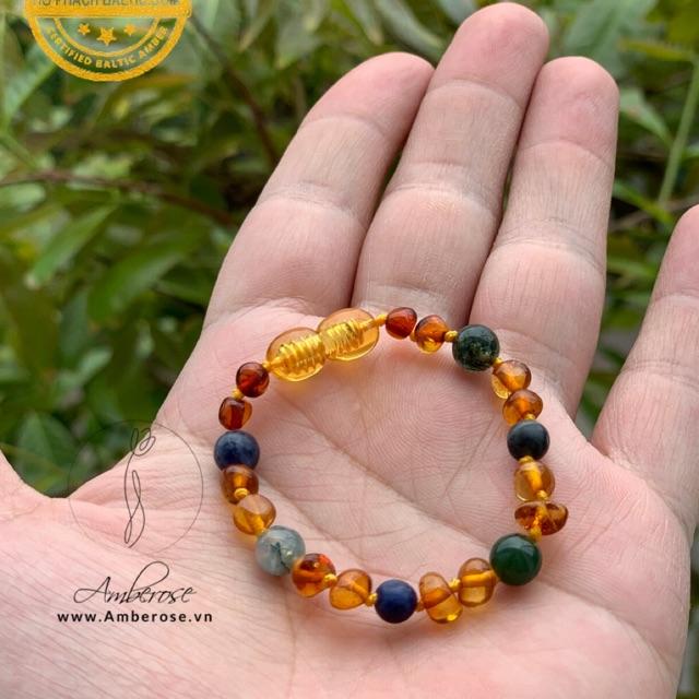 Vòng tay Amber Úc size 14-16 cm
