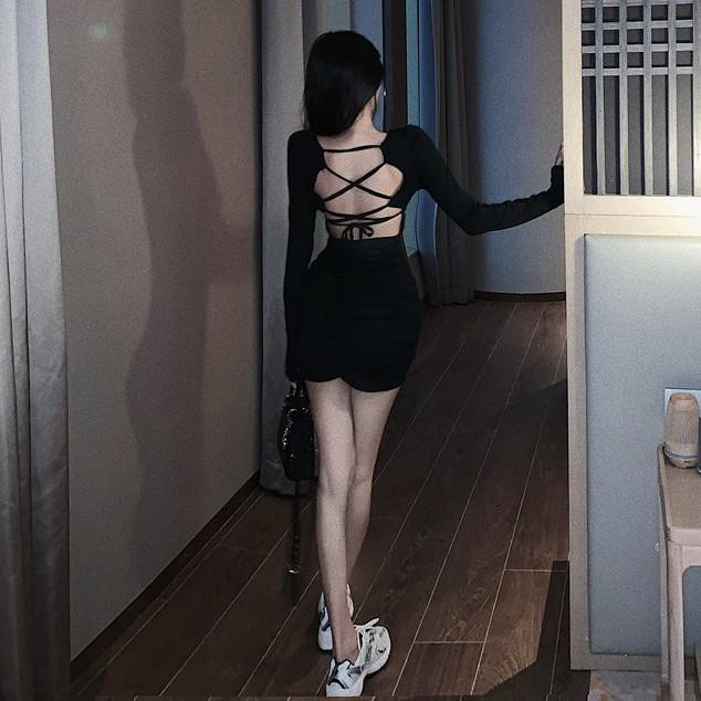Đầm Ngắn Đi Chơi LABELLE Màu Đen DC678