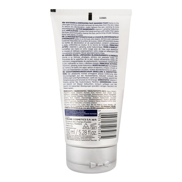 Sữa rửa mặt nam Eveline Men X-treme trắng da 150ML