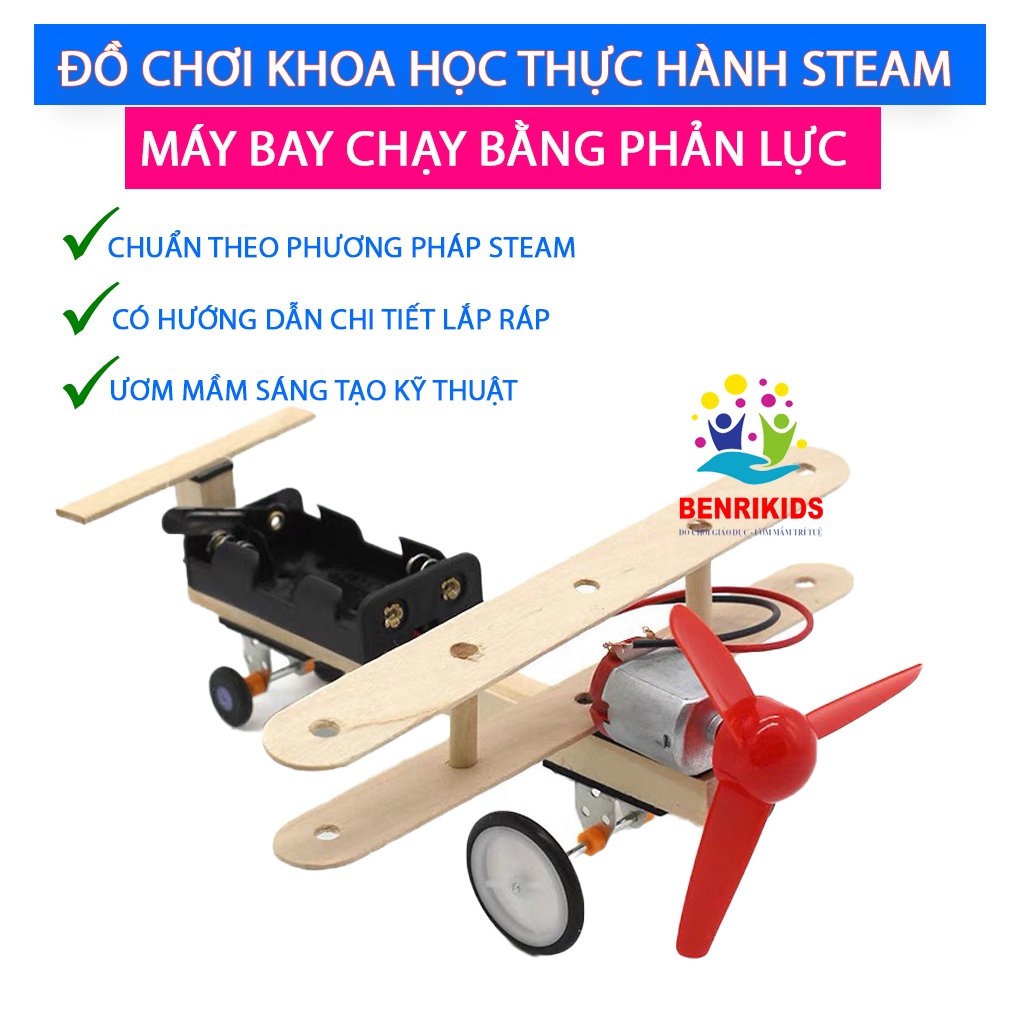 Đồ chơi trí tuệ cho bé - Mô hình máy bay tàu lượn bằng gỗ theo phương pháp giáo dục Stem