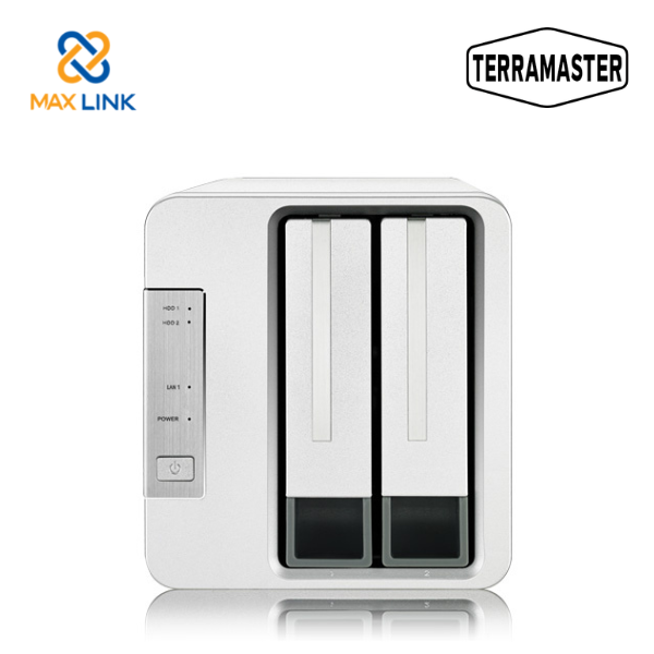 Bộ lưu trữ mạng NAS TerraMaster F2-221, Intel Dual-core 2.0GHz, 2GB RAM, LAN 2x 1GbE, 2 khay ổ cứng RAID 0,1,JBOD,Single - Hàng chính hãng
