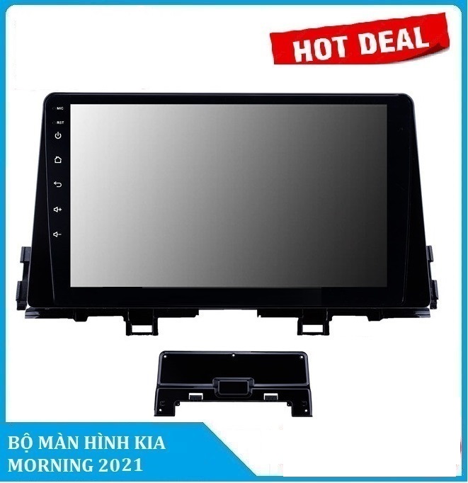 BỘ Màn hình DVD android A.5 9INCH CHO XE KIA MORNING 2021 lắp sim 4G thu phát wifi,Hệ điều hành Android 10 GỒM MẶT DƯỠNG+JACK NGUỒN THEO XE.KÍNH CƯỜNG LỰC 2.5 D, chỉ đường tiện ích, màn hình ô tô cho các dòng xe