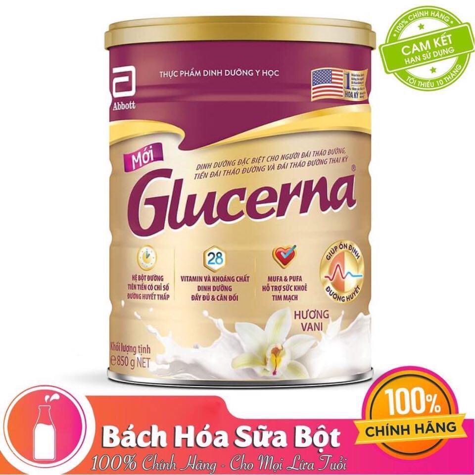 Sữa Bột Abbott Glucerna GLVLA Dành Cho Người Đái Tháo Đường Và Tiền Đái Tháo Đường (850g) - Tặng Bình Lắc Giữ Nhiệt