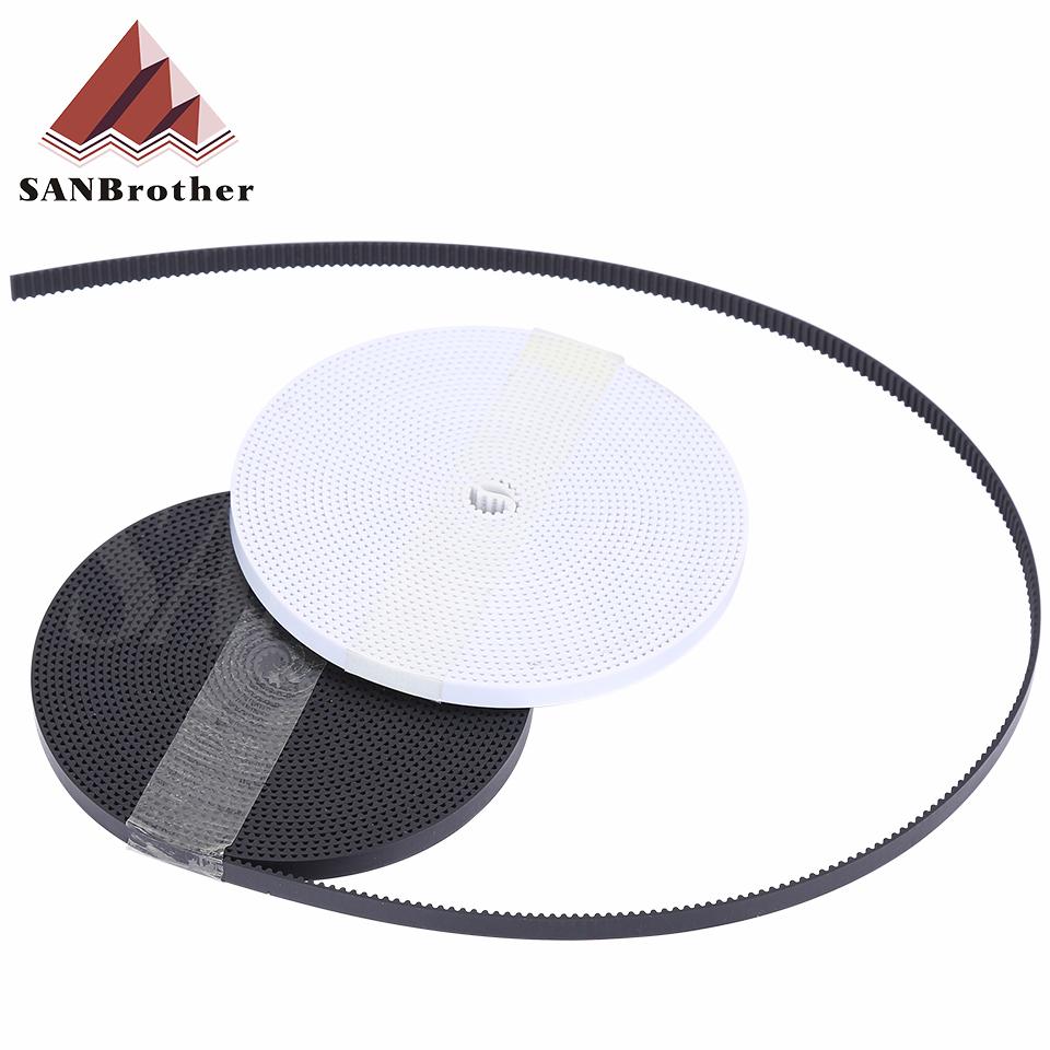 2/5Meter GT2-6mm mở vành đai thời gian mở rộng 6 mm 9 mm 10 mm GT2 Belt PU với vành đai cốt lõi thép