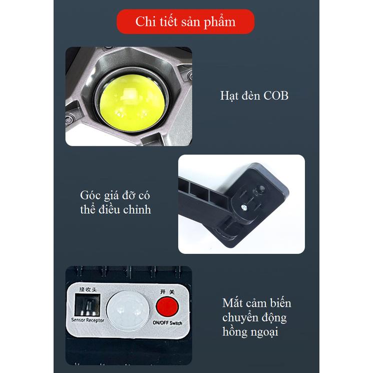 Đèn led năng lượng mặt trời 24COB - Có cảm biến hồng ngoại
