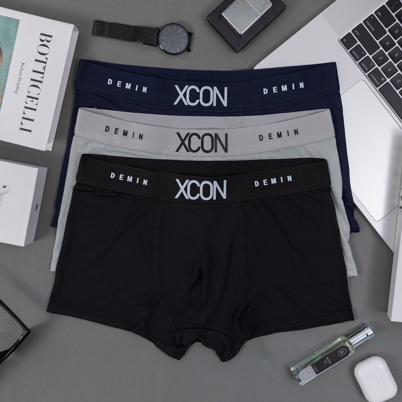 Combo 4 Quần Lót Nam Boxer XCON cao cấp vải thun lạnh cao cấp, Quần Sịp Nam co dãn 4 chiều P1