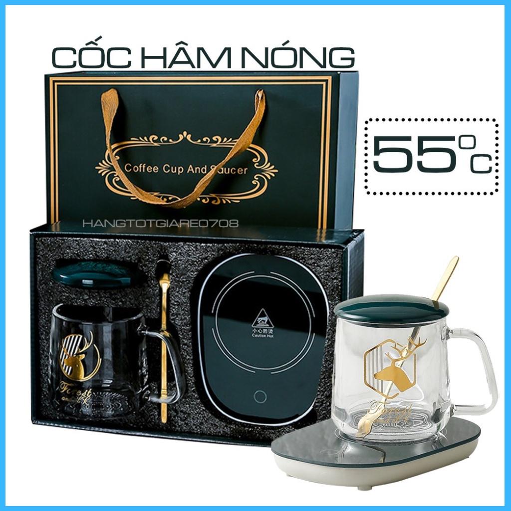 Cốc chưng yến -Hâm nóng COFFEE -nguồn 220V - FULL BOX