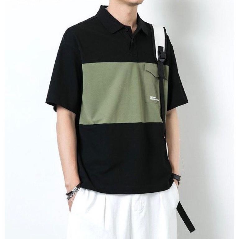 Áo polo unisex chất liệu cá sấu poly cực mát, áo thun nam nữ có cổ form rộng phong cách Hàn Quốc 01