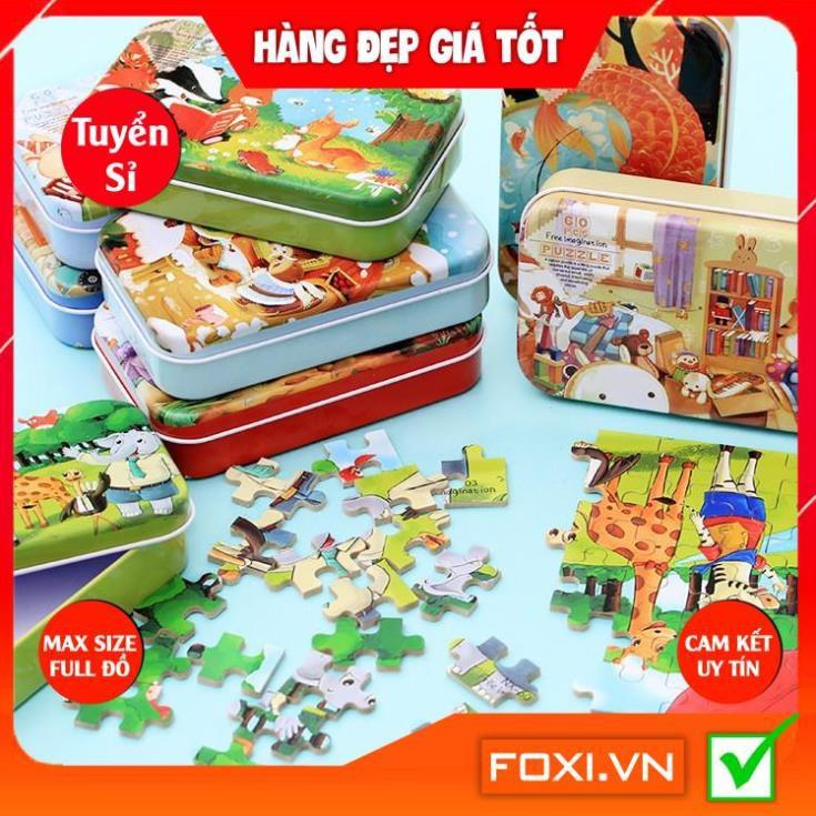 Tranh xếp hình-ghép hình 200 miếng gỗ Foxi puzzle nhiều chủ đề-Đồ chơi cho trẻ-phát triển trí tuệ