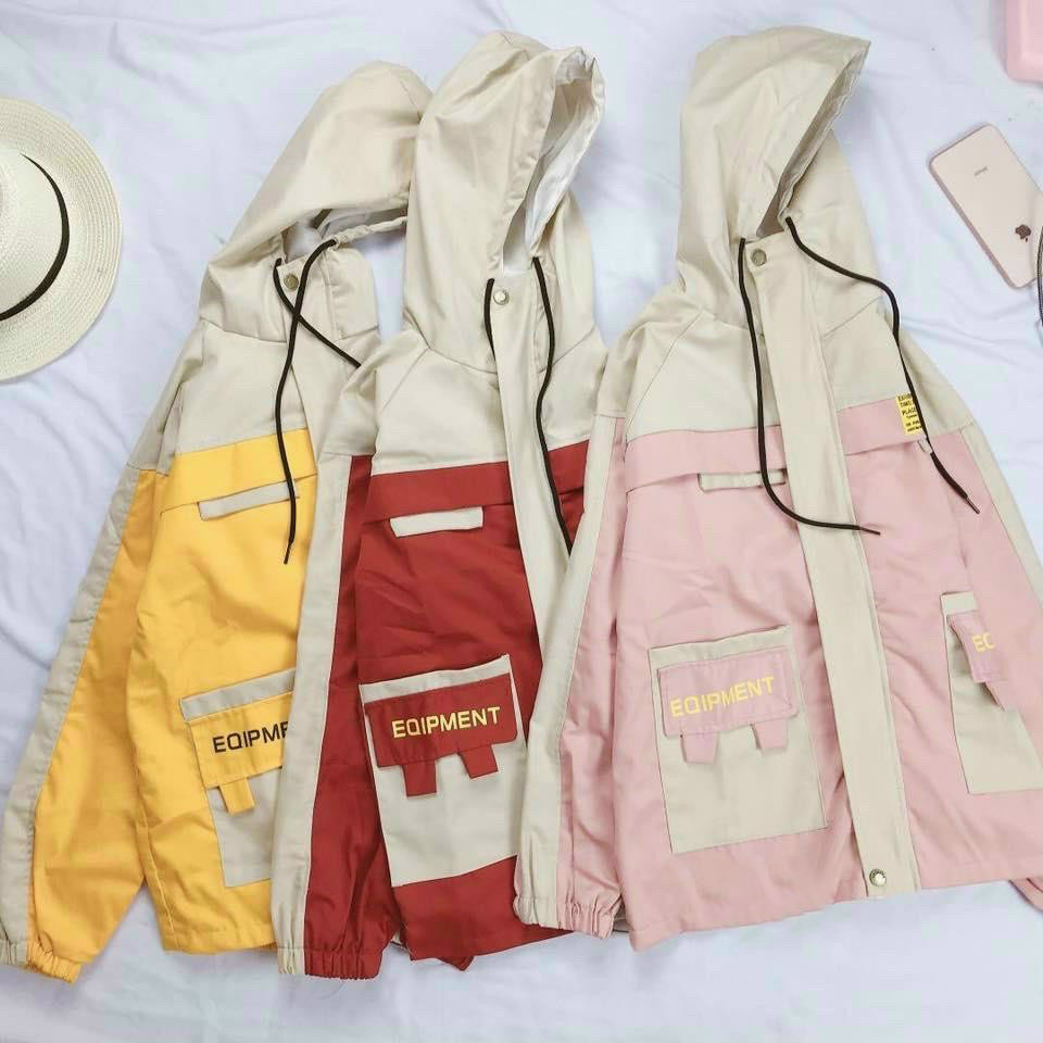 Áo kaki túi hộp có mũ EQIPMENT