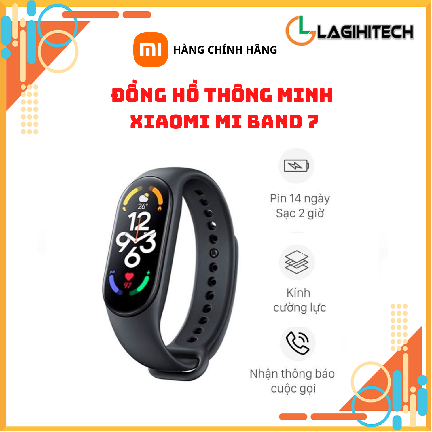 (Giá Hủy Diệt) Đồng Hồ Thông Minh Xiaomi Mi Band 7 - Hàng Chính Hãng FPT