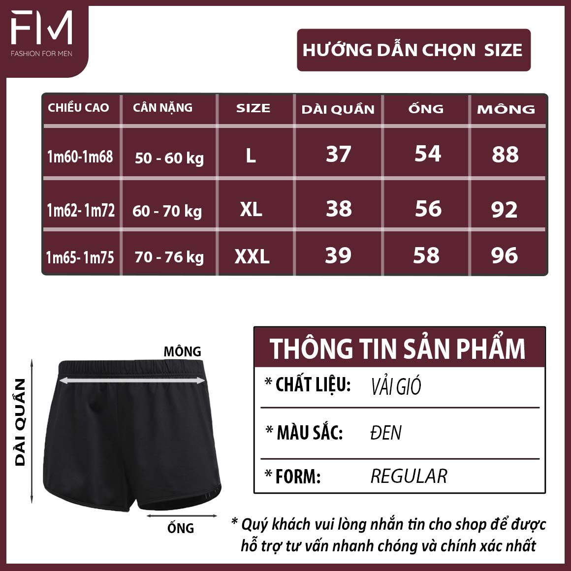 Quần short gió, quần đùi nam thể thao, năng động, thoải mái hoạt động ngoài trời – FORMEN SHOP – FMARD001