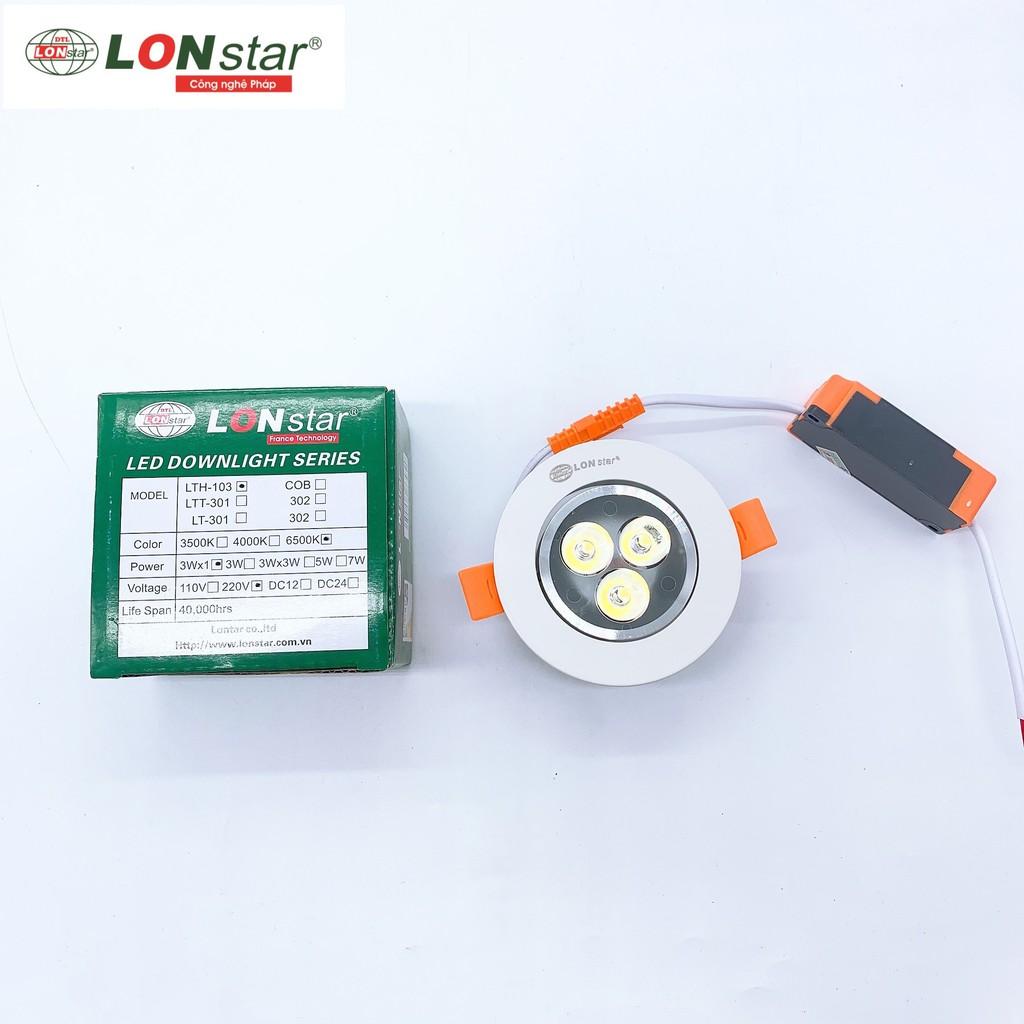 Đèn âm trần mắt ếch led 3W - lỗ khoét 65mm lắp tủ rượu , tủ quần áo Thương hiệu LONstar